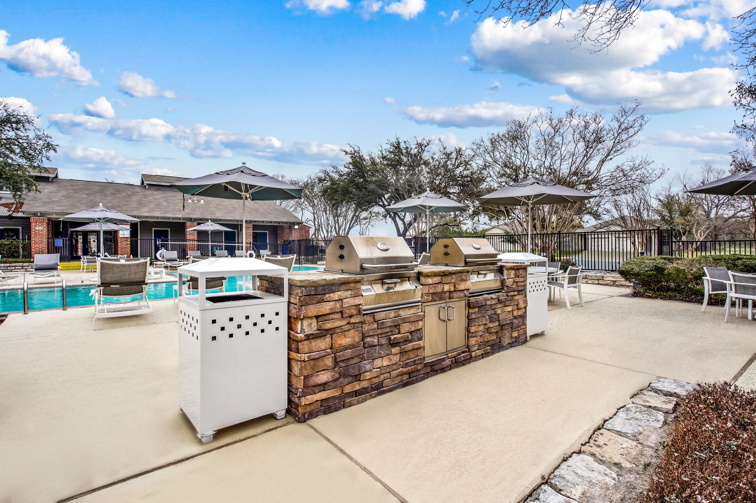 Grill area at Landmark at Prescott Woods Apartment Homes