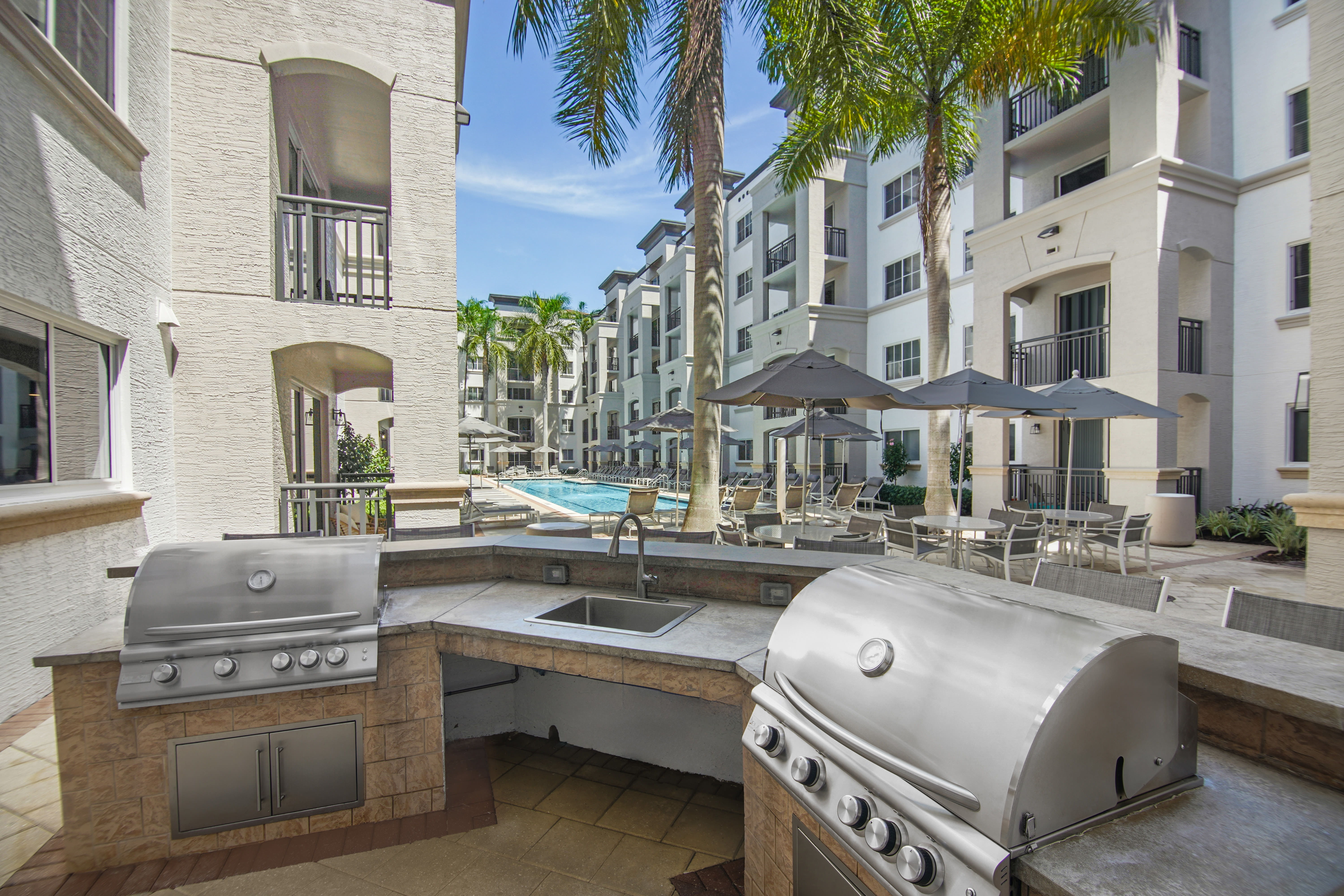 Grill area at Red Road Commons Apartments