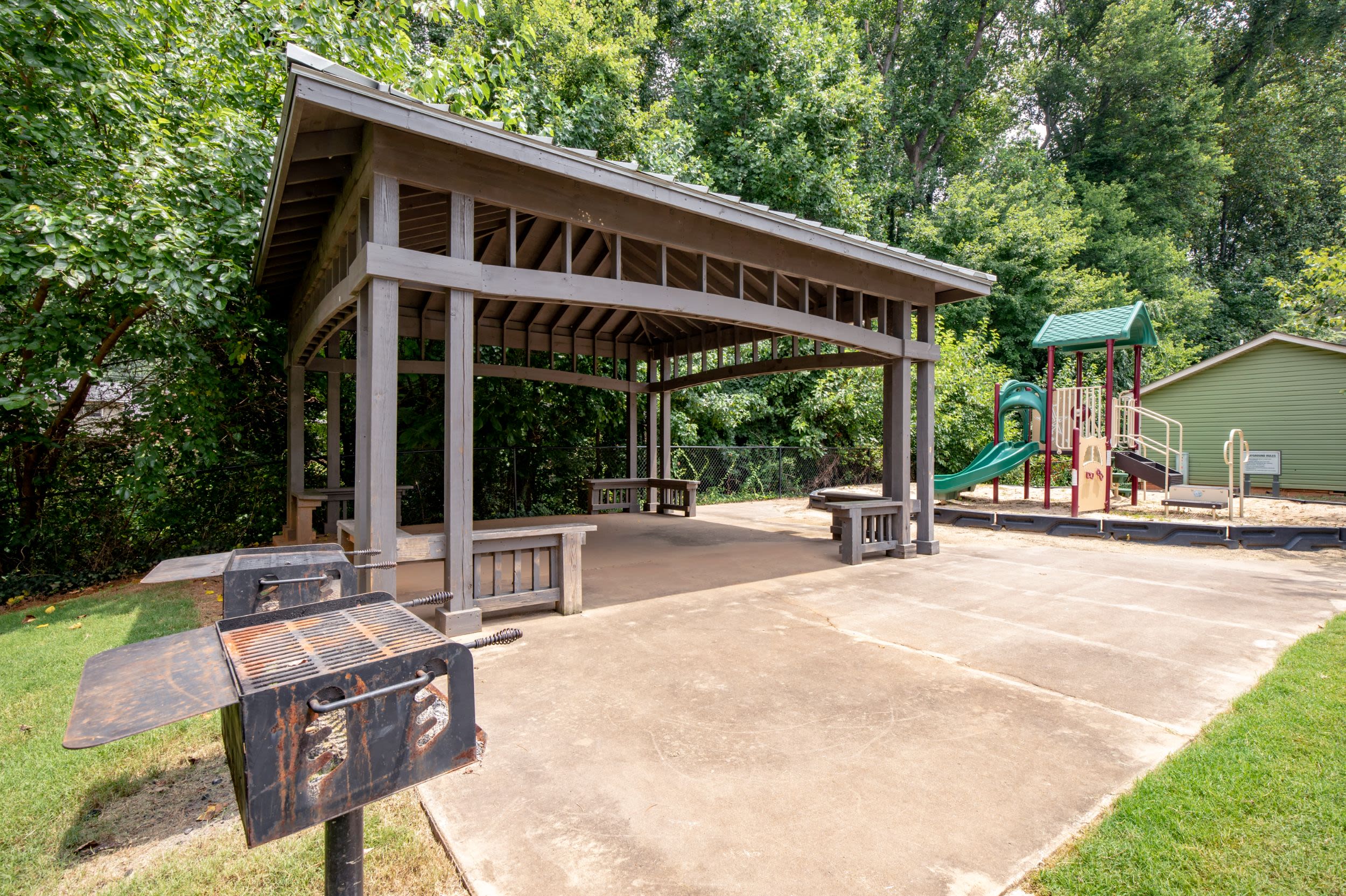 Grill area at The Grove Apartments