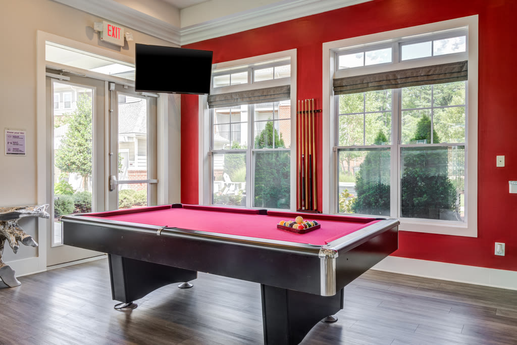 Game room at Park Place Apartments