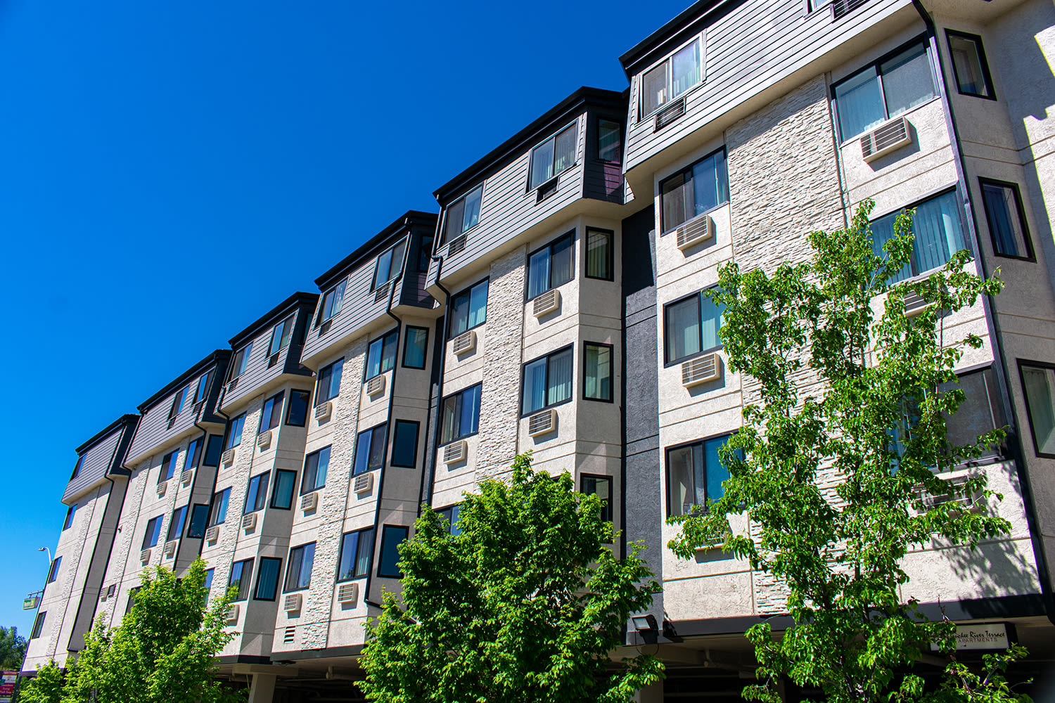 Street view of an apartment at Truckee River Terrace in Reno, Nevada