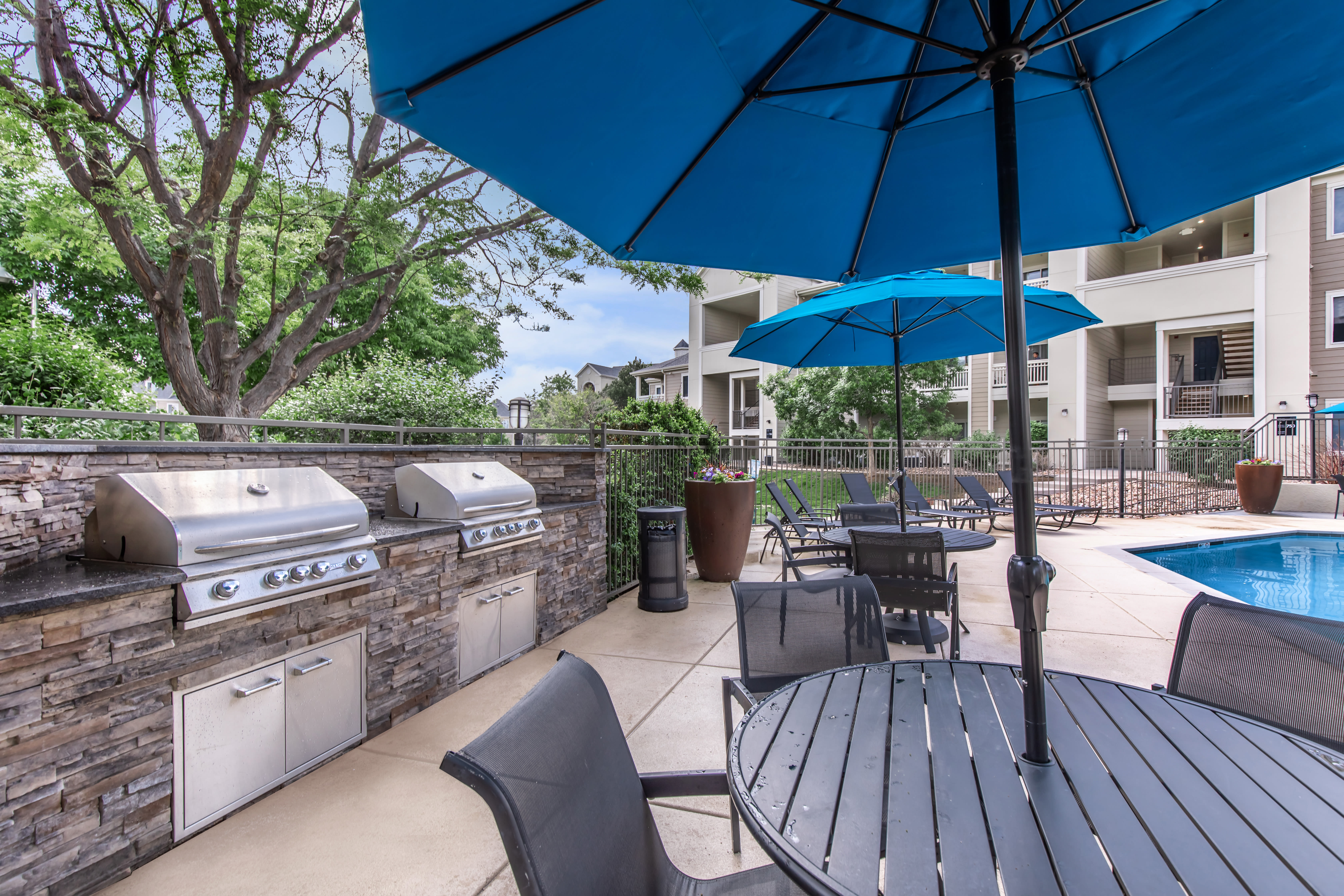 Grill area at One Belmar Place