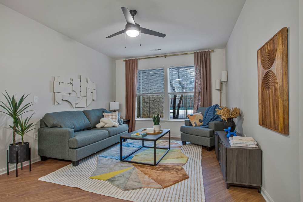 Living area at Mazza Grandmarc in College Park, Maryland