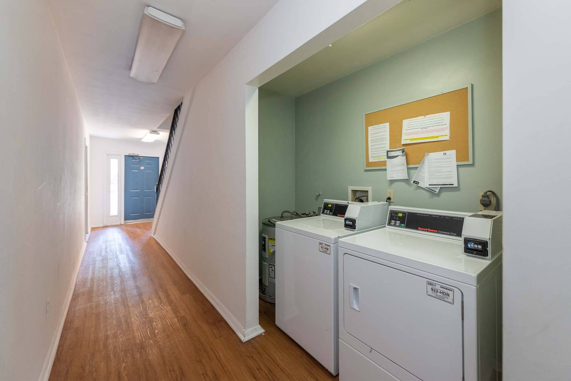 Washer and dryer in unit at Reserves at Tidewater in Norfolk, Virginia