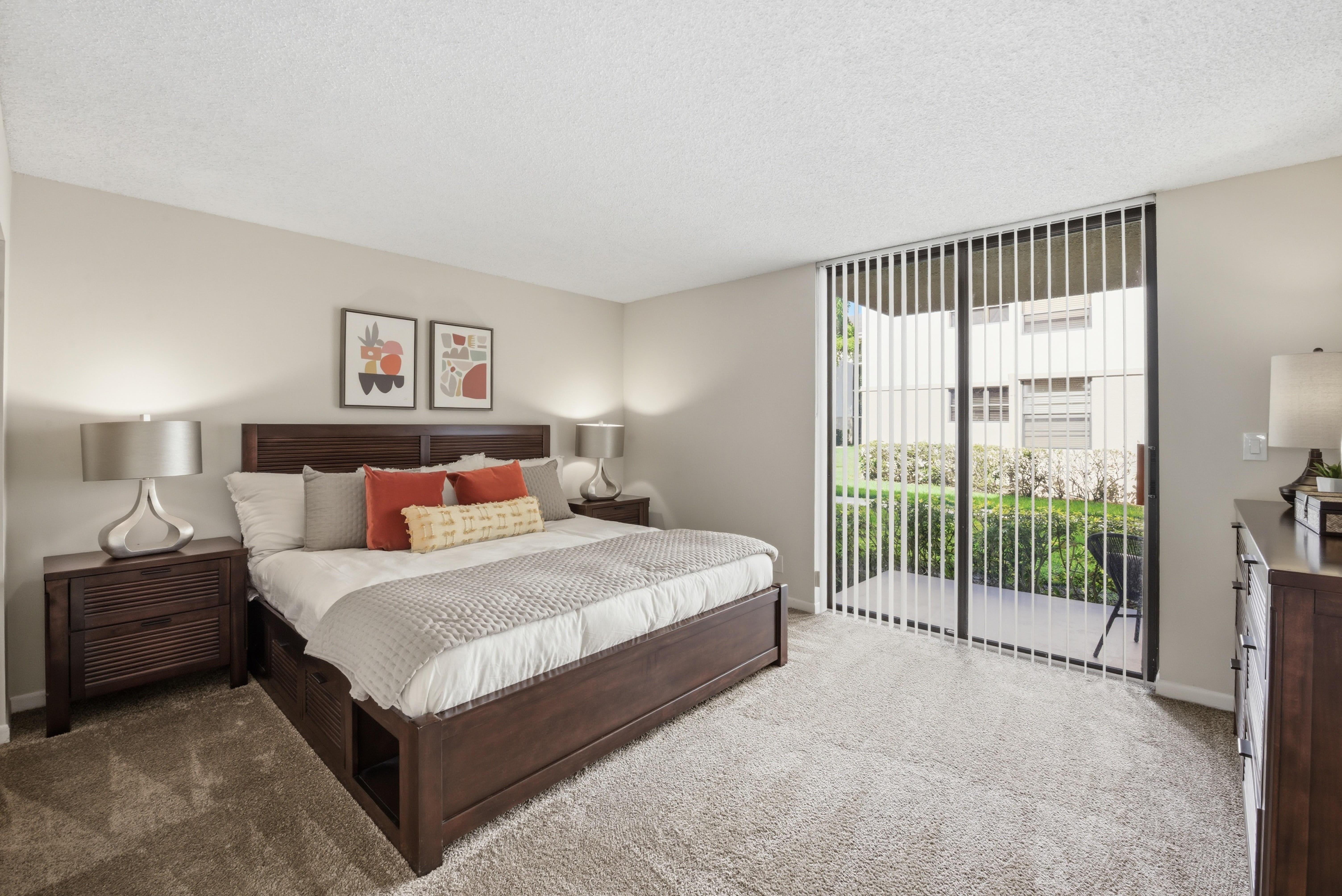 Bedroom at New Barn Apartments in Miami Lakes, Florida