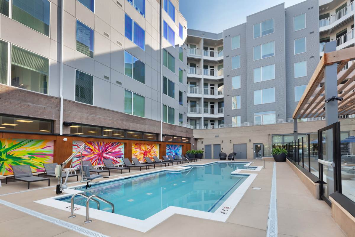 Swimming pool at The Blake in Alexandria, Virginia