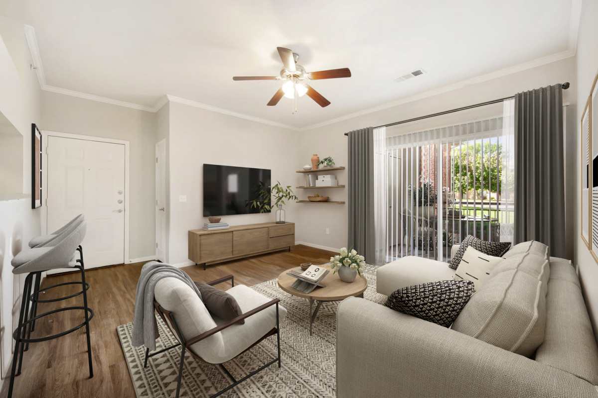 Apartment with ceiling fan at Ranchstone Apartment Homes, Parker, Colorado