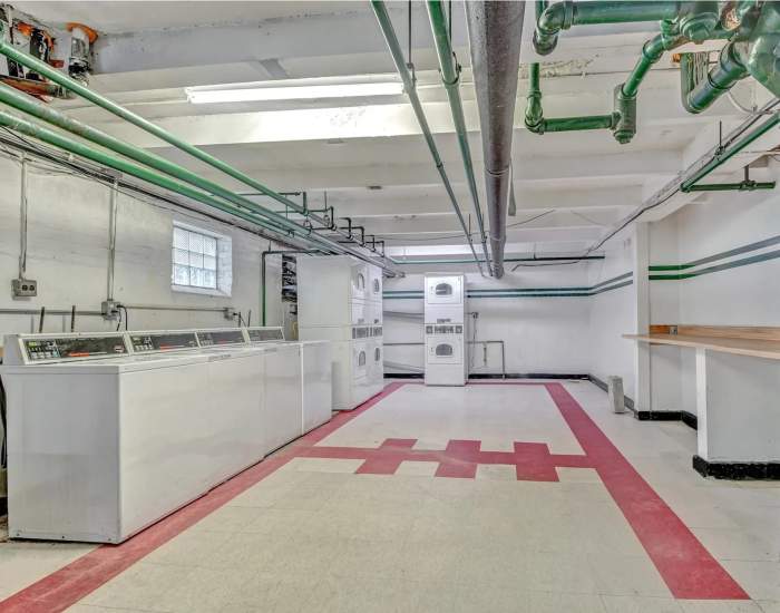 Community laundry facility at Chatham Grove Apartments in Chicago, Illinois