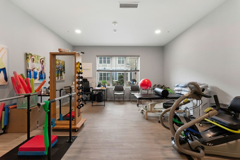 Fitness center at The Barclay at Whiskey Road in Aiken, South Carolina