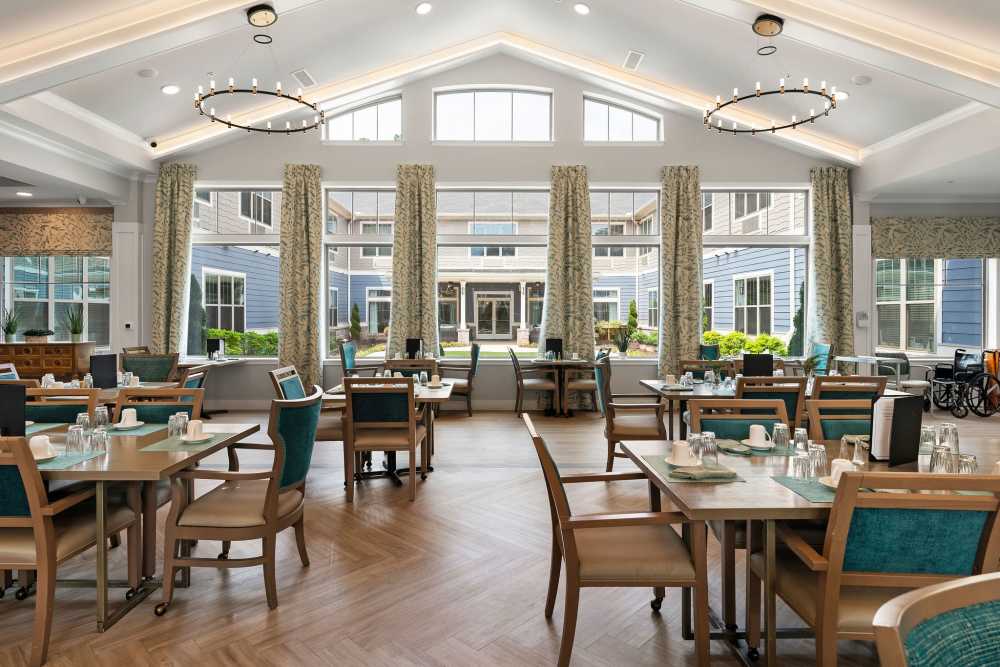 Large dining area at The Barclay at Whiskey Road in Aiken, South Carolina