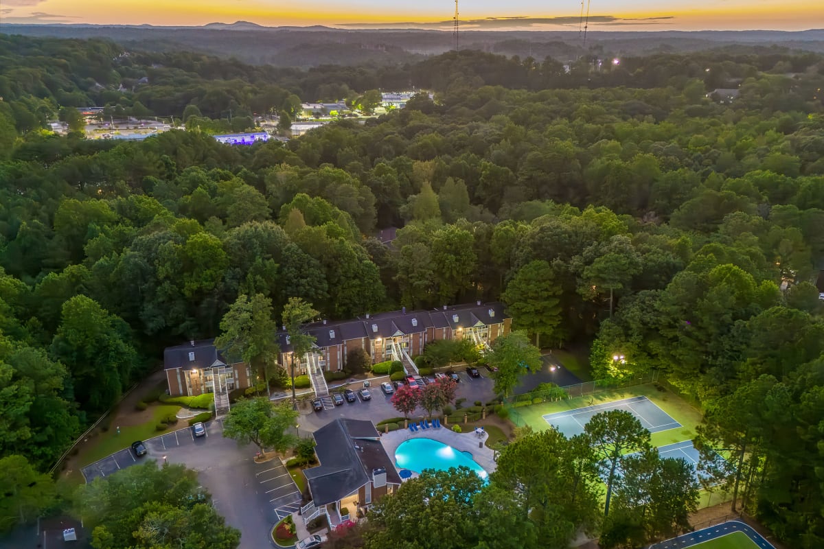 Stunning view of Atlanta, Georgia from Marquis at Perimeter Center