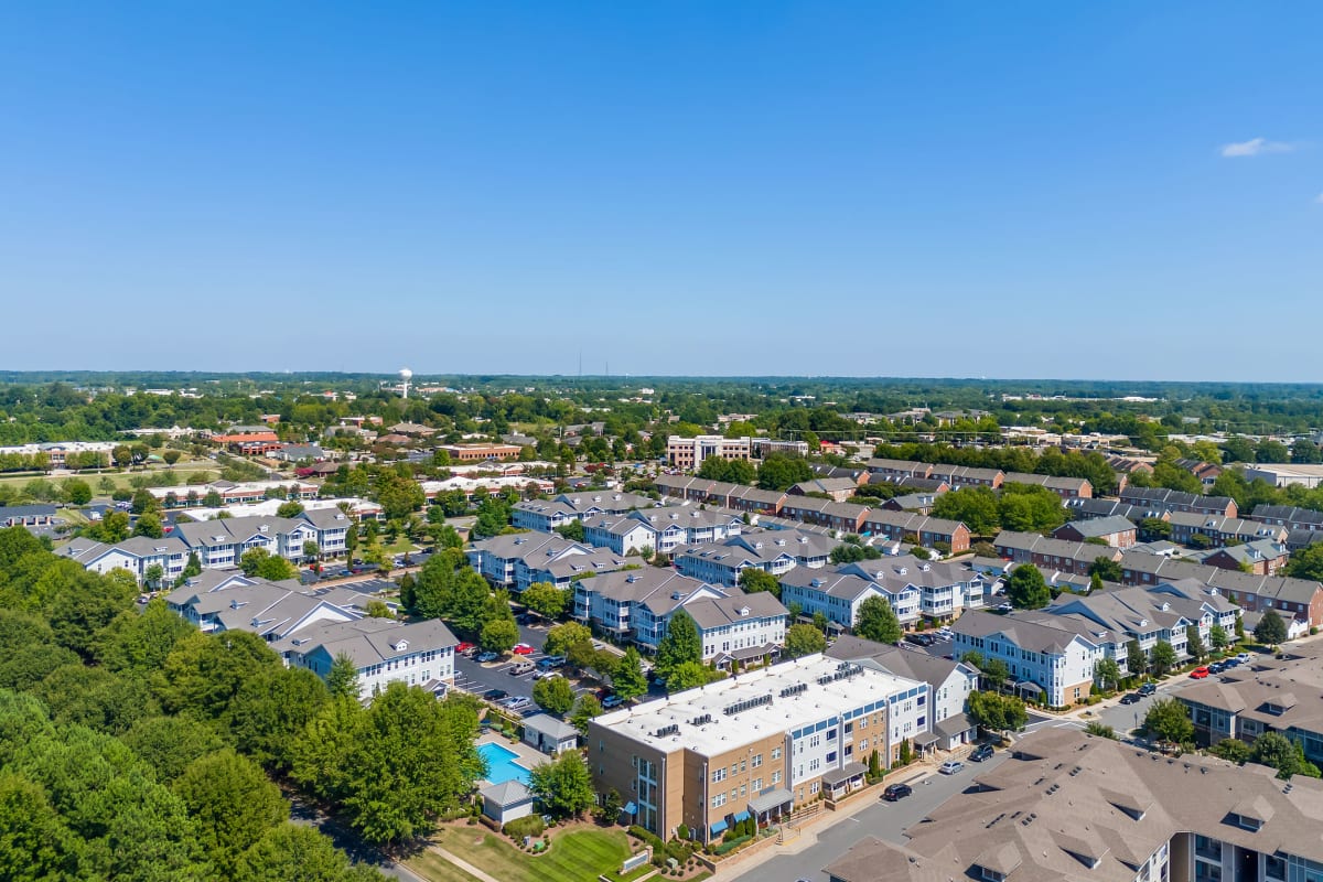 Ariel view of Mooresville, North Carolina from Marquis at Morrison Plantation