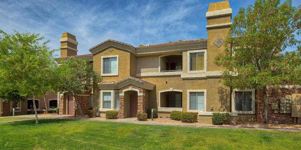 Exterior of The Palms at Augusta Ranch Apartments in Mesa, Arizona