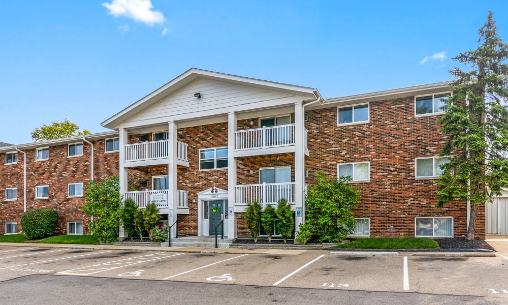 Exterior of Monroe Terrace Apartments in Monroe, Ohio