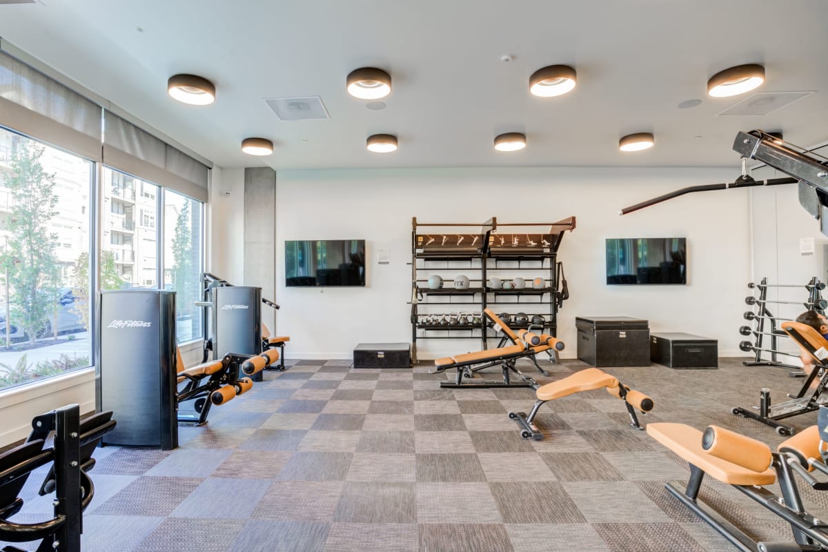 Fitness center at The Quarry in Hillsboro, Oregon