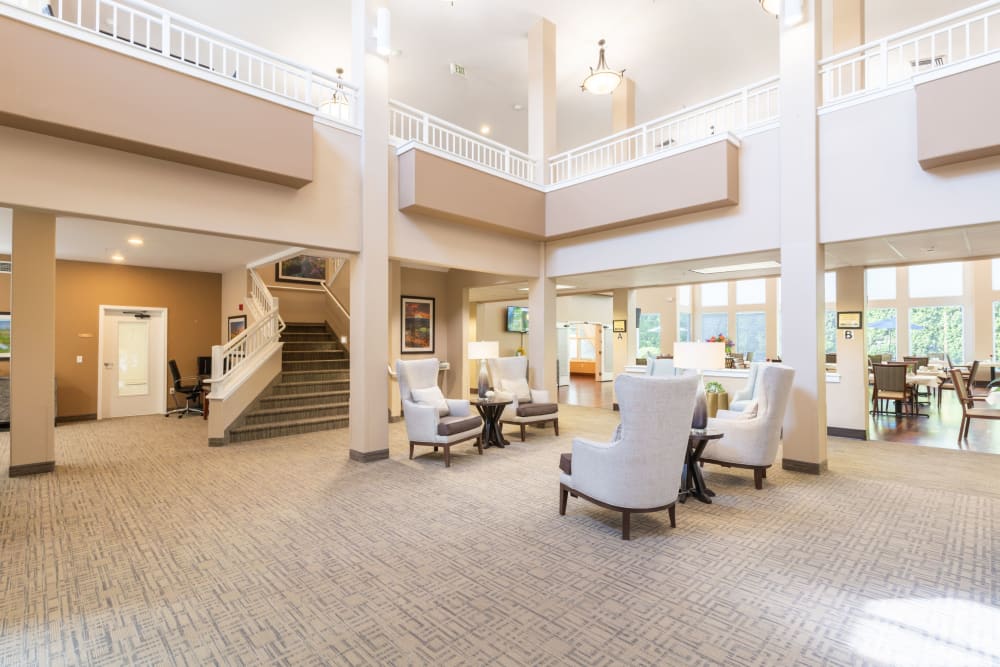 interior of senior living cottage at Heron Pointe Senior Living in Monmouth, Oregon