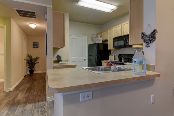 Fully equipped kitchen at Hillstone Ranch Apartments