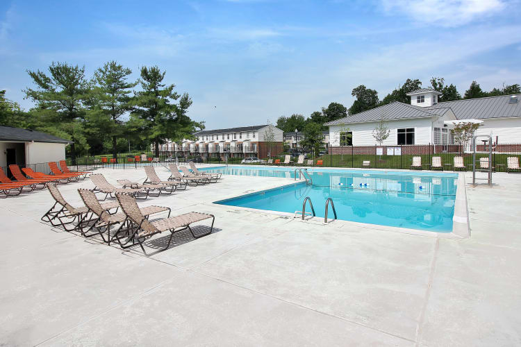 The Townhomes at Diamond Ridge offers a swimming pool in Baltimore, MD