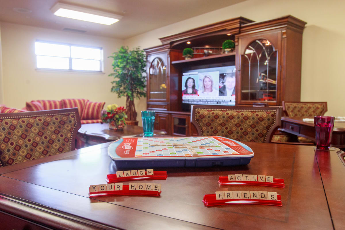 The game room at Rosewood Estates in Cobourg, Ontario