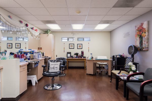 Onsite salon at Merrill Gardens at Sheldon Park in Eugene, Oregon. 