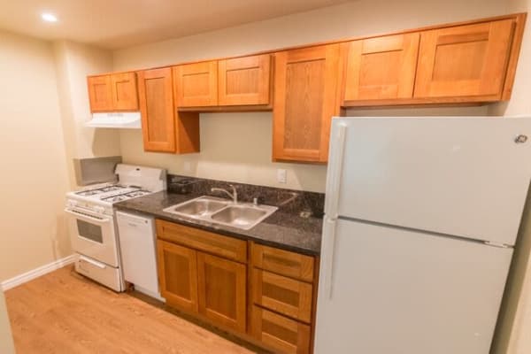 Cozy kitchen at Sunset Village in West Sacramento, CA