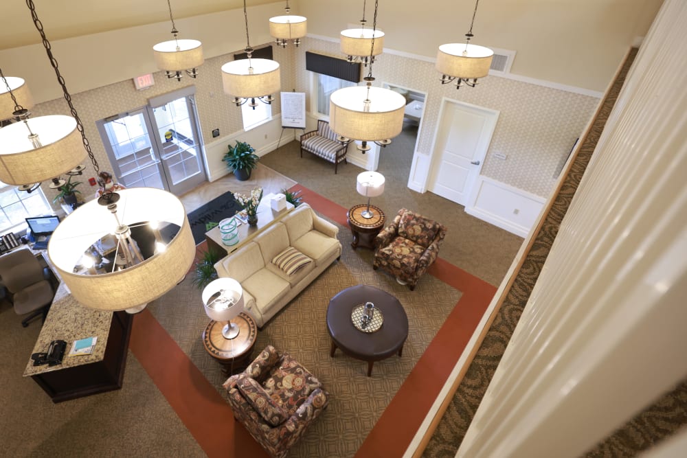 lobby at The Wildwood Senior Living in Joplin, Missouri