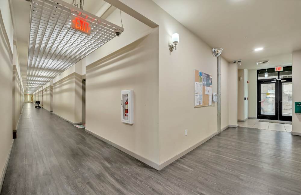 Interior of a community space at North Main Village in Milwaukie, Oregon