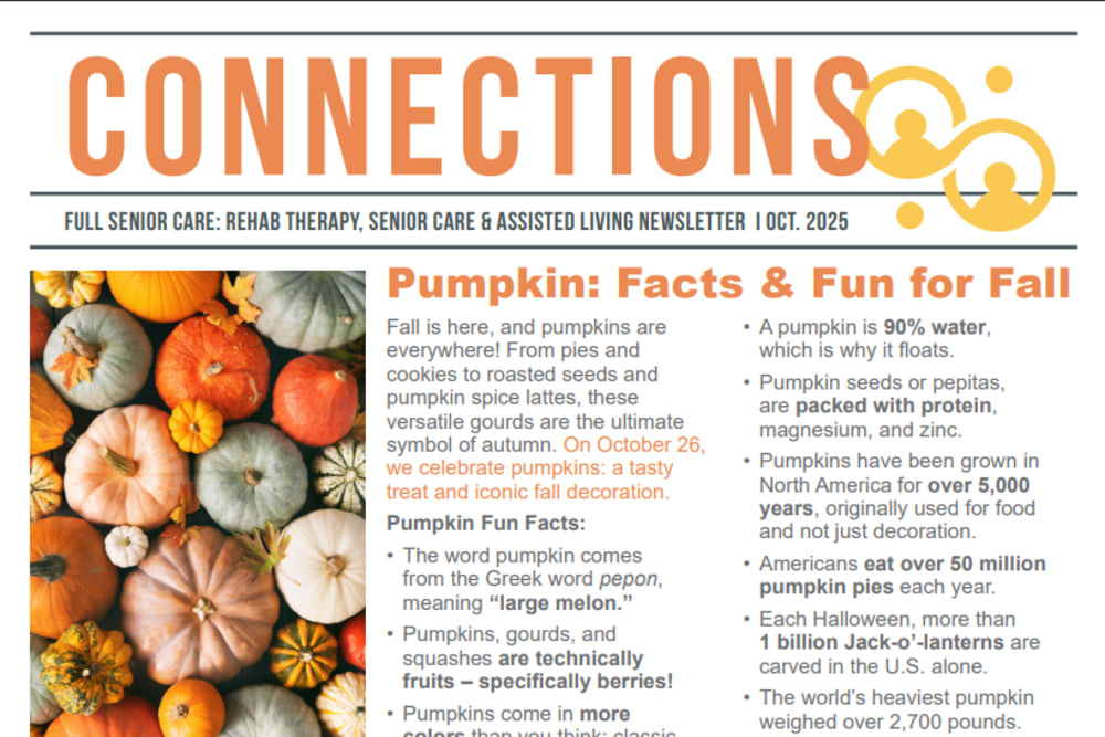 October 2025 Newsletter at Montello Care Center in Montello, Wisconsin