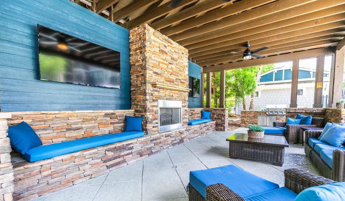 Cabana with Grill at The Reserve at Johns Creek Walk in Johns Creek, Georgia