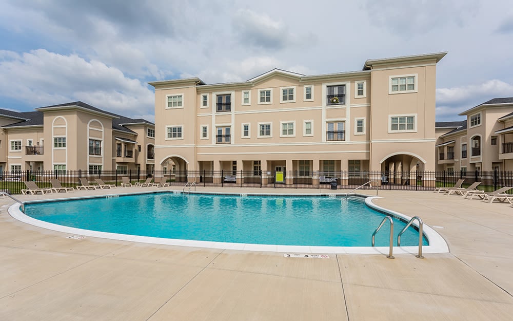Swimming pool at Gateway Landing on the Canal in Rochester, New York