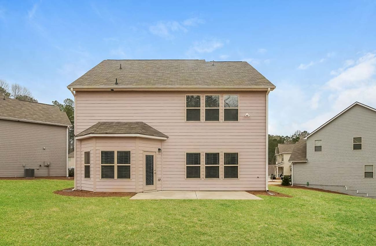 Backyard of property at Moss Pointe in Canton, Georgia