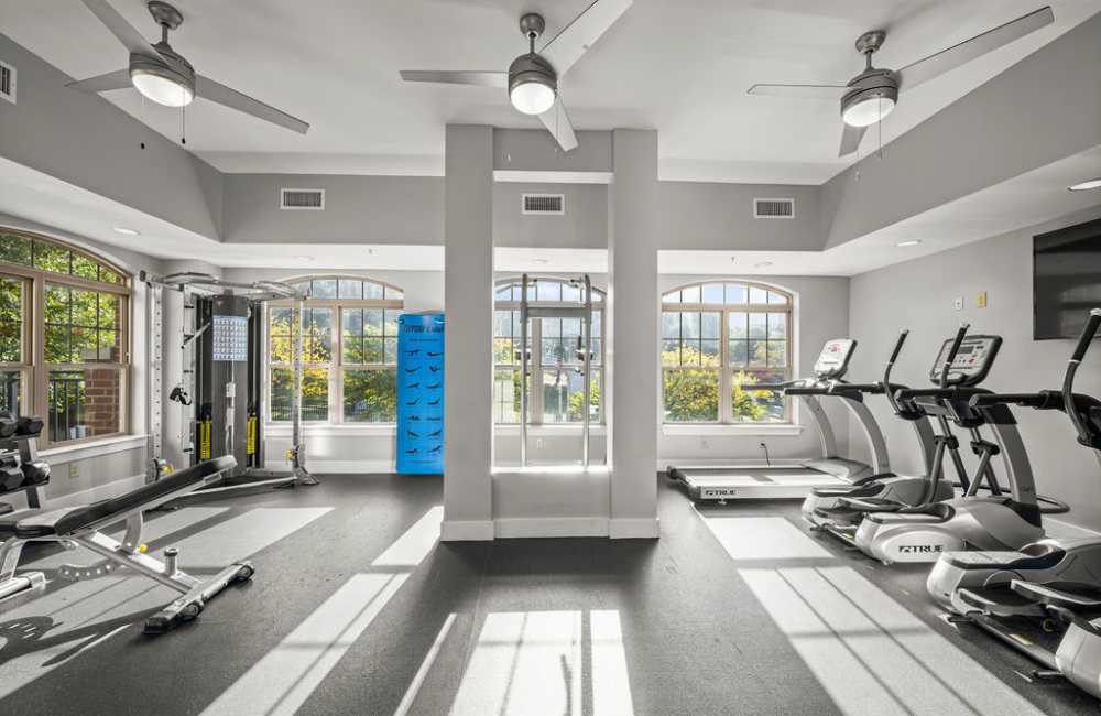 Fitness center for residents at Cedar Flats in Charlotte, North Carolina
