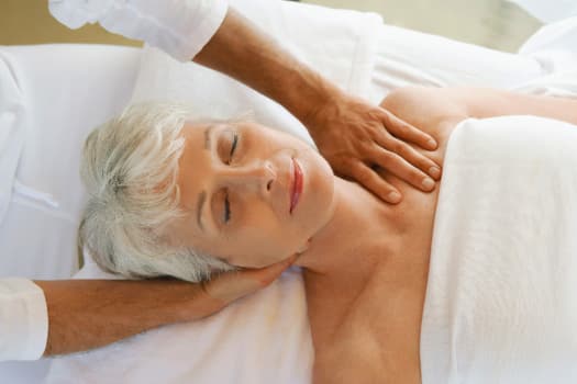 Woman receiving a massage at The Alexander in Bend, Oregon