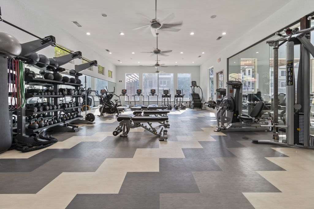 Fitness center at Oakville Apartments in Austin, Texas