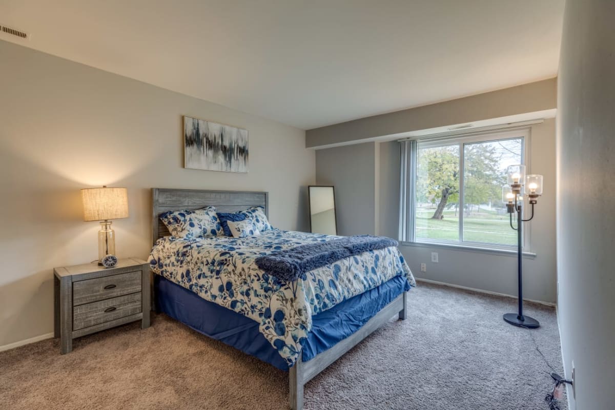 Beautiful spacious bedroom at Retreat at Farmington Hills in Farmington Hills, Michigan