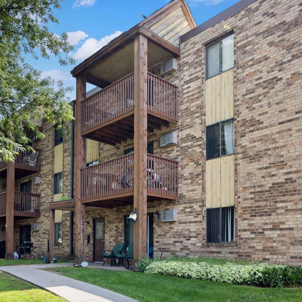 Apartment back yard view at Solace on Lake Minnetonka in Spring Park, Minnesota