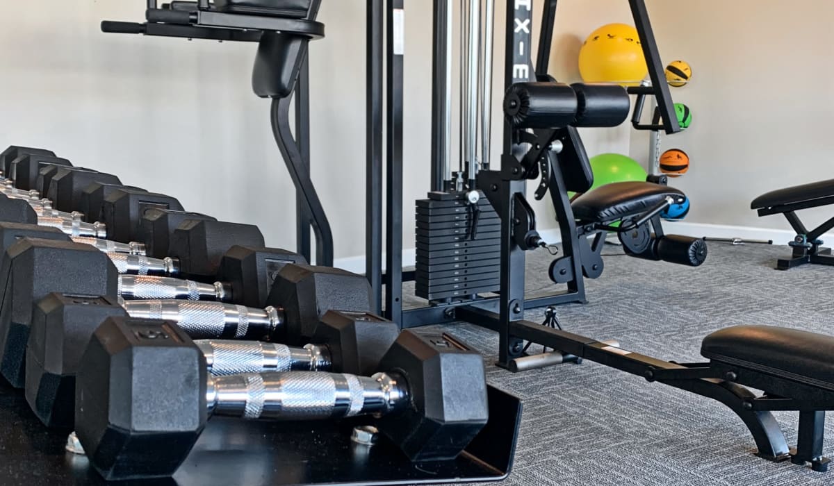Fitness room at The View Tower Apartments, Shreveport, Louisiana