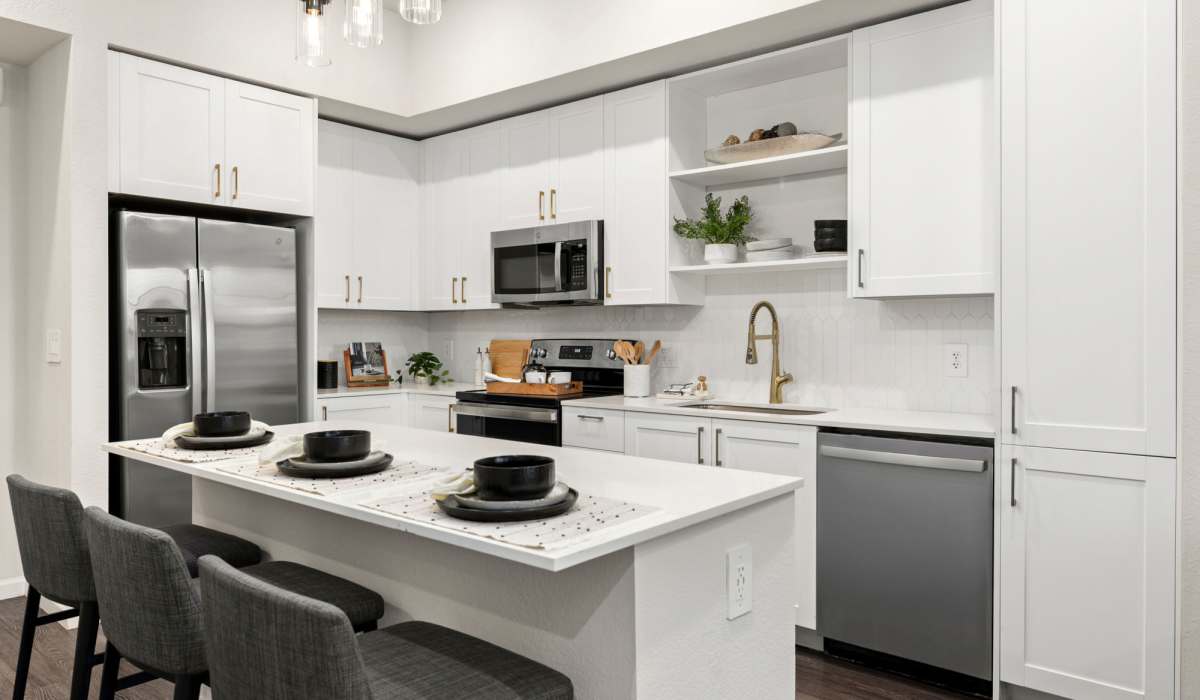 Model kitchen at Indigo Stuart in Stuart, Florida