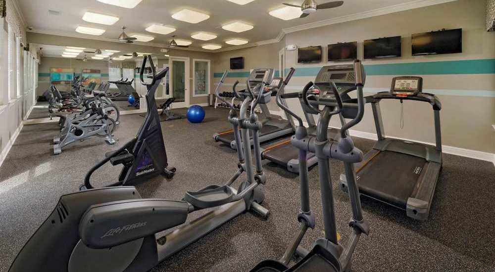 Fitness center at Adams Crossing in Waldorf, Maryland
