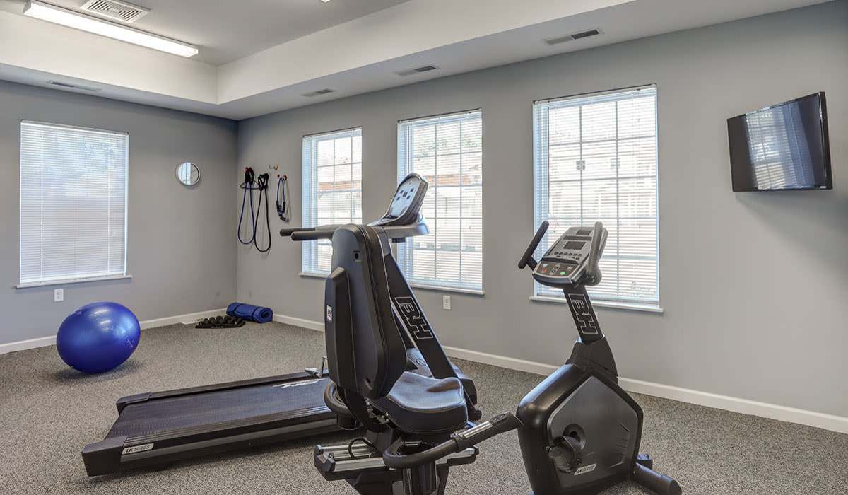 Fitness center at Brookside Commons in Traverse City, Michigan
