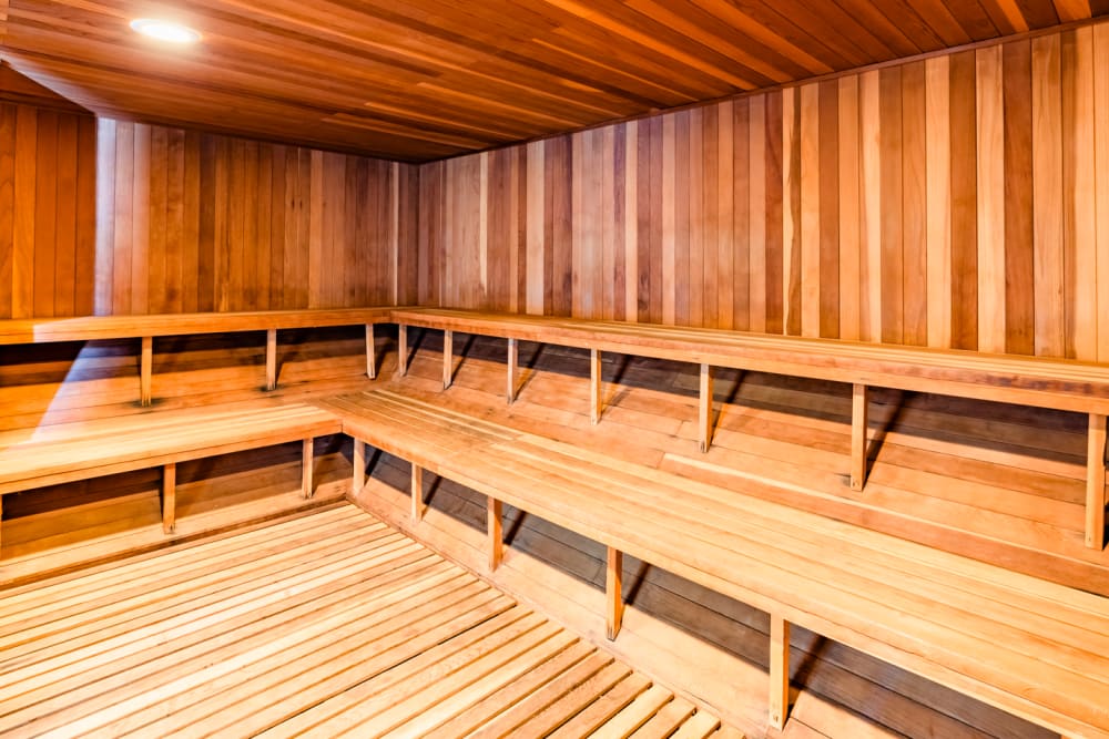 Sauna room at Ardenwood Forest Rental Condominiums in Fremont, California