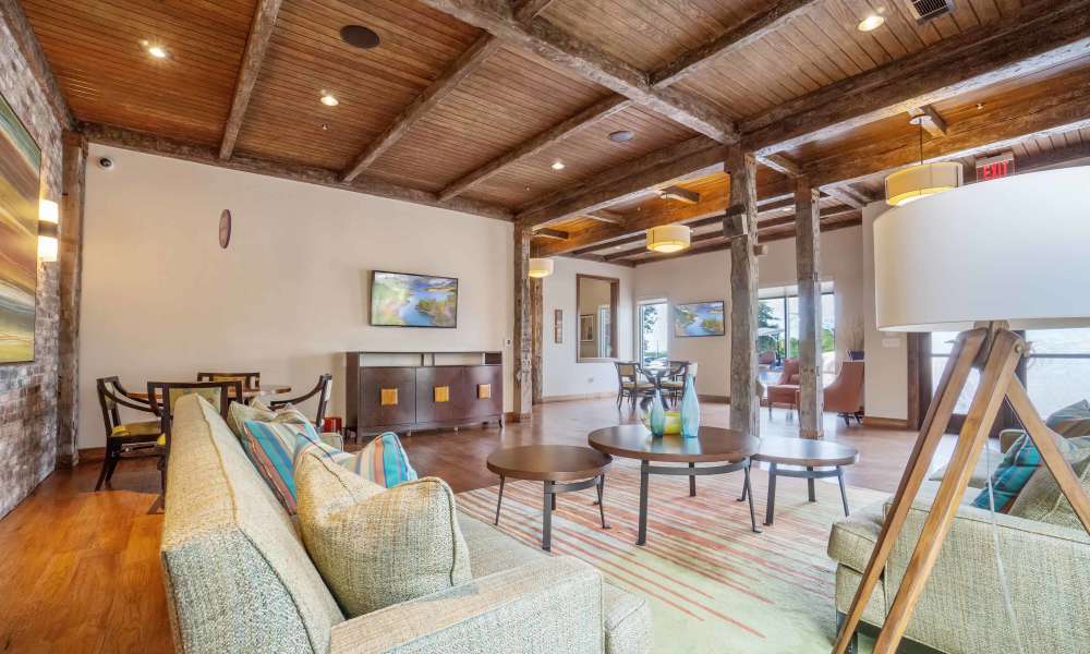 Clubhouse with premium interiors at Grapevine Station in Grapevine,Texas