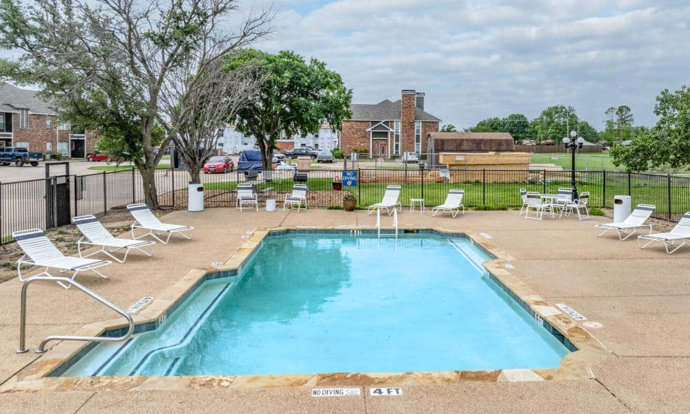 Swimming pool at Lake Meadows in Garland, Texas