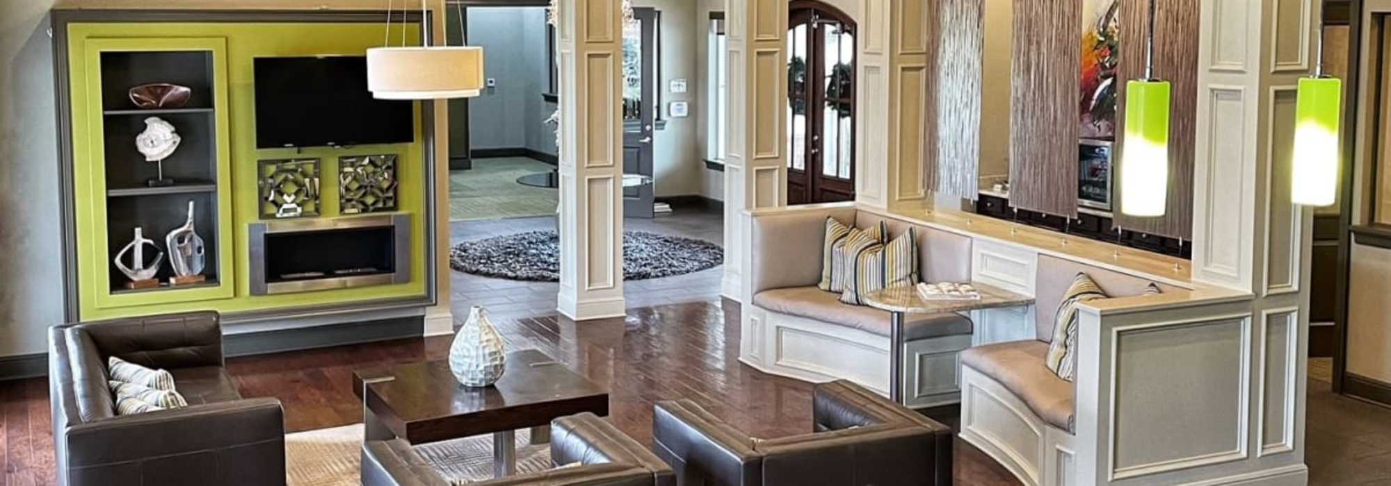 Seating area in the clubhouse at Le Rivage in Bossier City, Louisiana