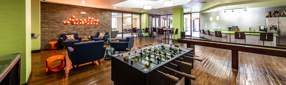 Game room at Regents West at 24th in Austin, Texas