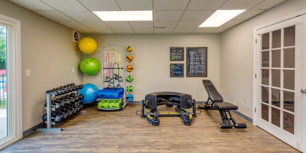 Fitness center at Retreat at Farmington Hills in Farmington Hills, Michigan