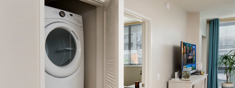 In-unit washer and dryer at The Flats in Doral, Florida