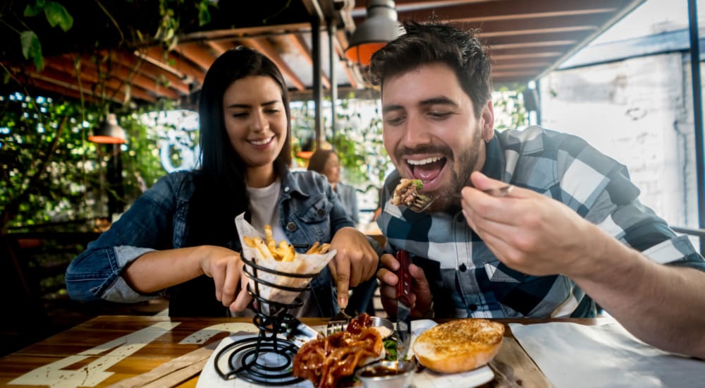 Residents enjoy a meal at their favorite spot near Evergreen in Monroeville, Pennsylvania