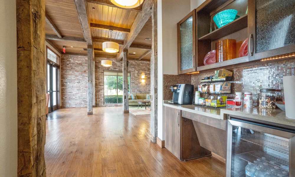 Clubhouse with built-in kitchen at Grapevine Station in Grapevine,Texas
