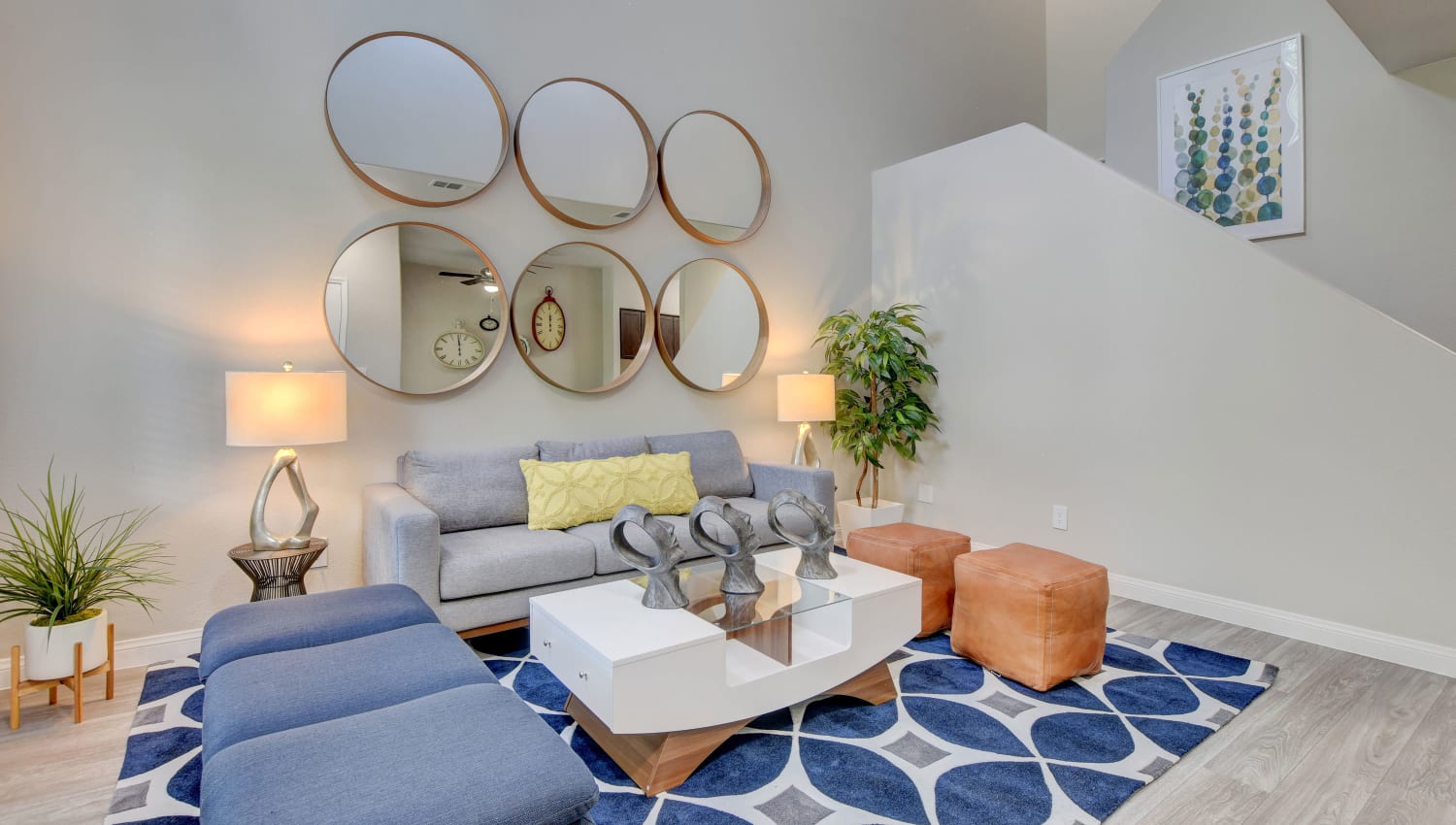 Model living room at Willowbrook Apartments in Las Vegas, Nevada